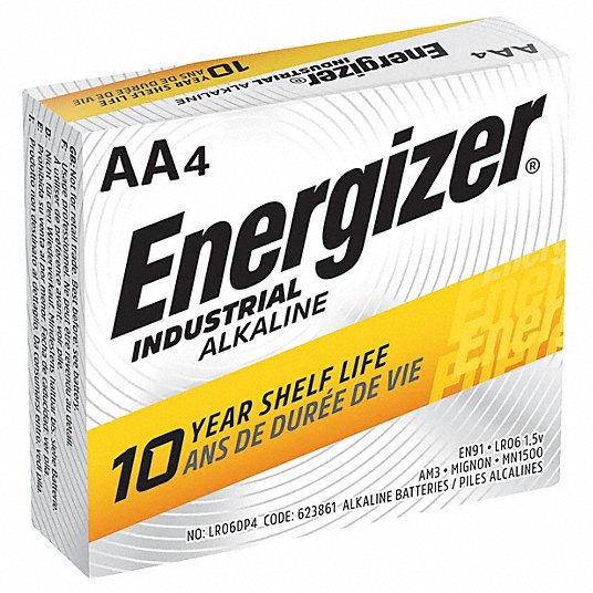 ENERGIZER Alkaline Industrial 4-AA Batteries